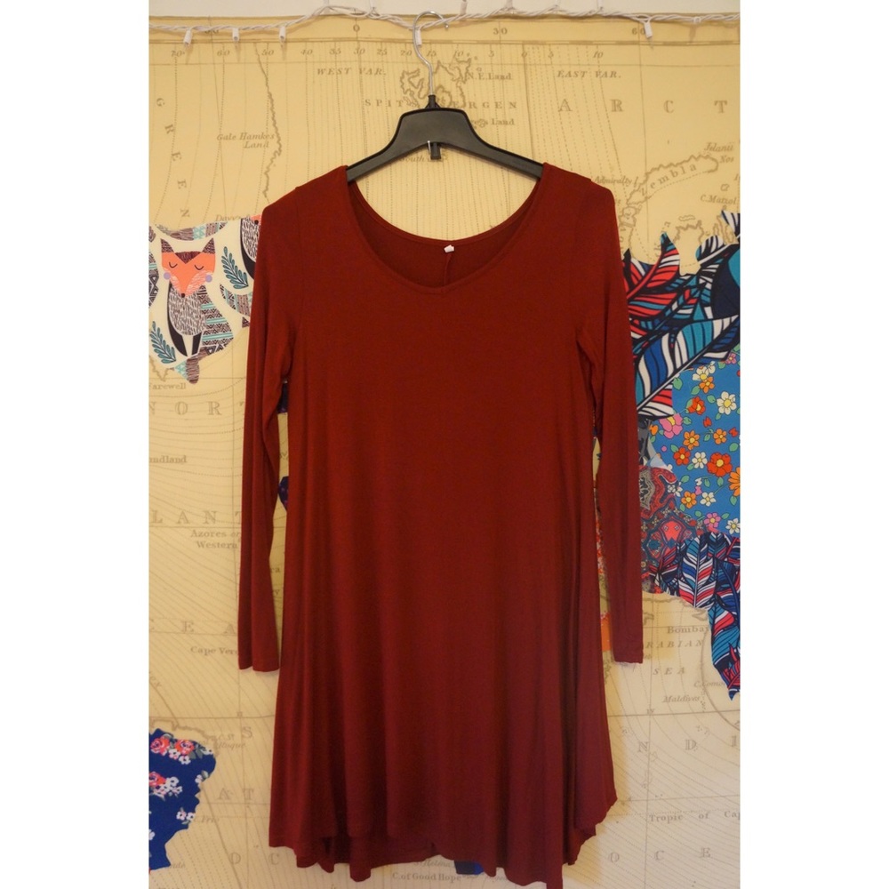 Log Sleeve Maroon Tunic